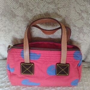 Dooney And Bourke-Red and Blue  Animal Print - Women's Cosmetic Bag